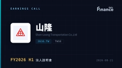 【山隆 FY2026 H1 法說會】虧損連續兩年收斂 油品事業營收年增15%成亮點 EPS改善至-2.63元