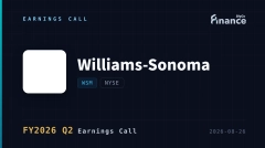 [Williams-Sonoma 2026 會計年度 Q2 法說會] Williams-Sonoma 同店營收勁揚 6.2%，在平淡傢俱市場中逆勢上修全年展望