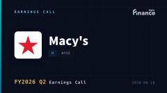 【Macy's 2026 第二季財報法說會】Bloomingdale's 同店銷售大增 11.3% 創新高，Macy's 上修全年 EPS 至 2.15–2.35 美元