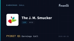 【J. M. Smucker 2027 會計年度第 1 季法說會】Uncrustables 帶動每股盈餘飆升 71%，Smucker 上修全年財測，受惠 1.15 億美元關稅退稅