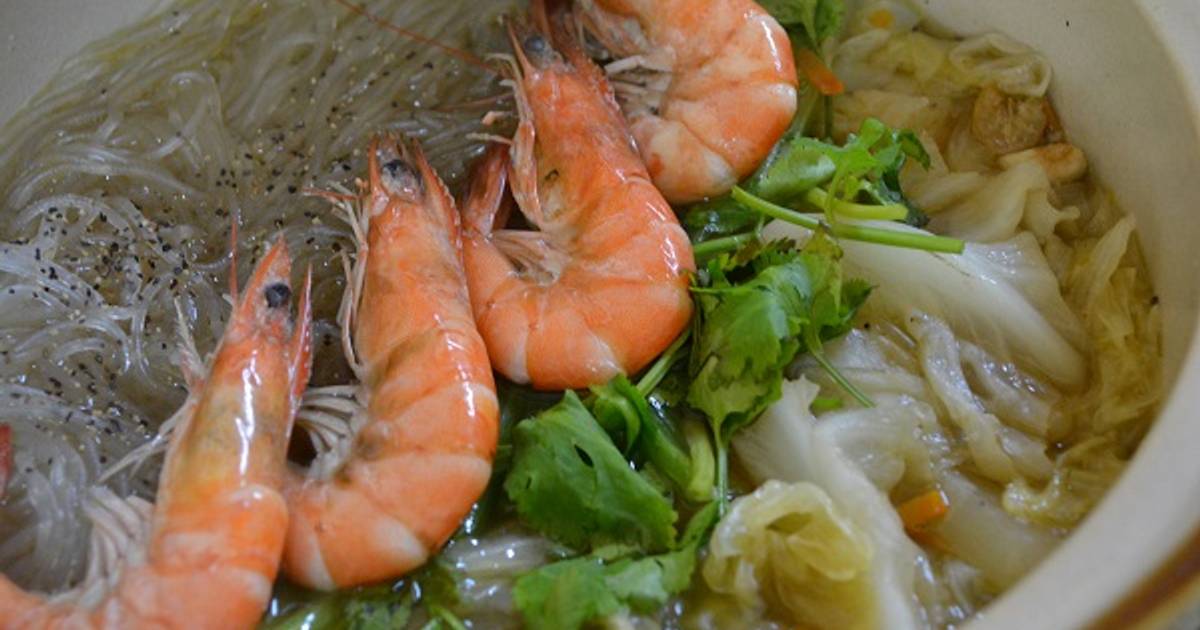 【料亭和露】蒜香鲜虾冬粉汤