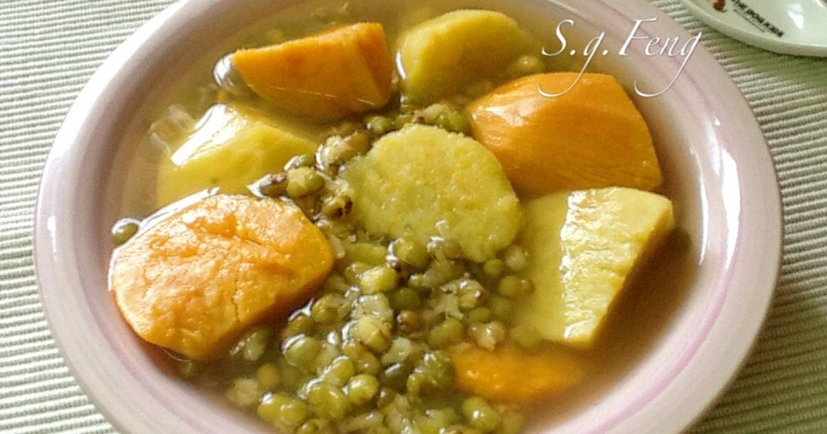 双色地瓜绿豆汤