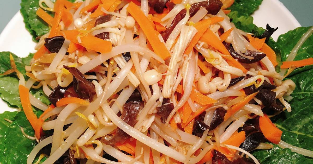 清爽蔬食! 黑木耳炒豆芽